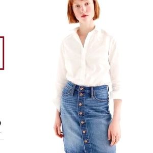 J Crew Button Down Denim Jean Skirt